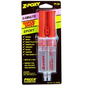 Pt36 Z-Poxy 5 Minute Epoxy Dual Syringe 1Oz Zap